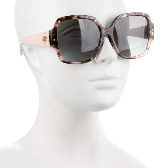 Lady Dior Studs Square Sunglasses In Havana/light Pink - Picture 3 of 14